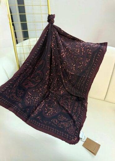 Bordo Lâl Yün İpek Şal