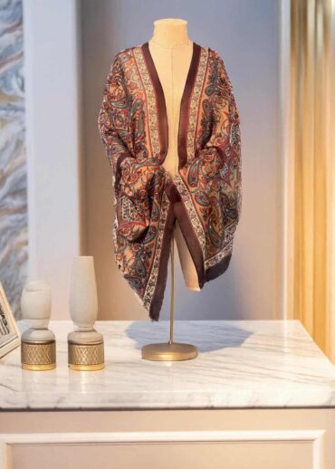 Yeşil Siyah Motifka Desen Pamuk Şal