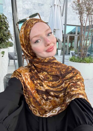 Hardal Samanyolu Yün İpek Şal