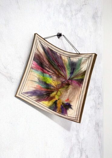 Kahve Ebru Desen Pamuk Soft Eşarp