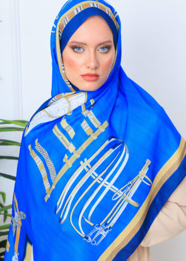 pamuk şal - 32014 İndigo