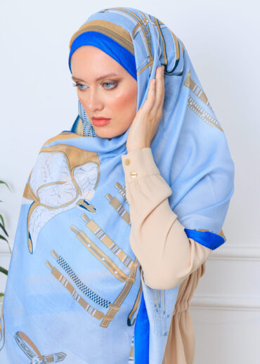 H pamuk şal - 32014 Bebe Mavi