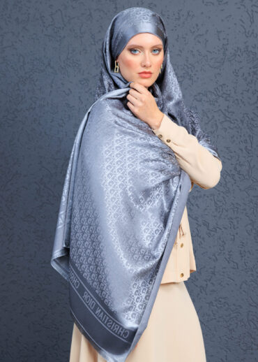 İthal Dior Kaşmir İpek Şal 49103 -Antrasit
