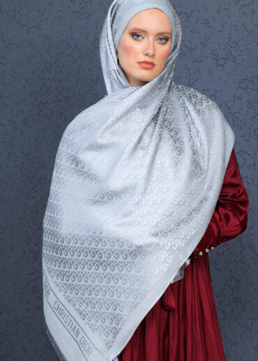 İthal Dior Kaşmir İpek Şal 49103 -Gri