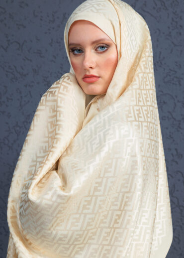 İthal Fendi Kaşmir İpek Şal 49101 -Bej