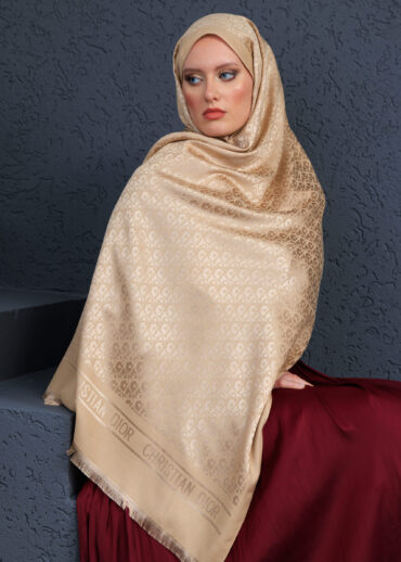 İthal Dior Kaşmir İpek Şal 49103 - Gold