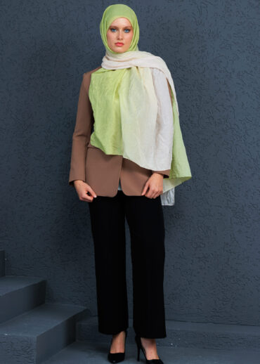 Lotus Şal Serisi- Z-2240 - V-17  - Lime Sarı