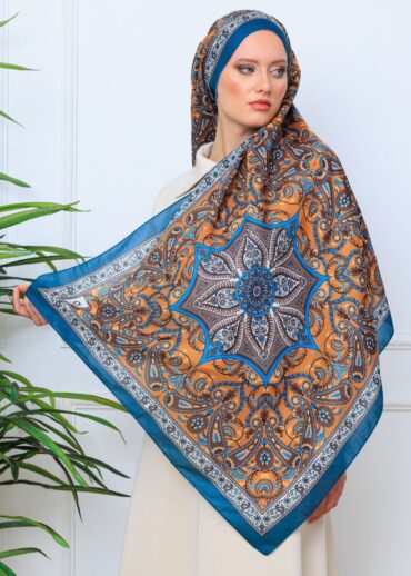 Etro Buta Desenli Pamuk Şal - 377350 - Bebe mavisi Gold