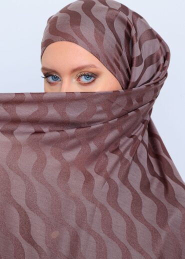 Su Yolu Pamuk Jakar Şal - Vizon