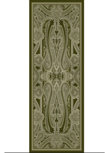 Rüya Tınısı Desen Şal  469-018 - V-3 - Yağ Yeşili