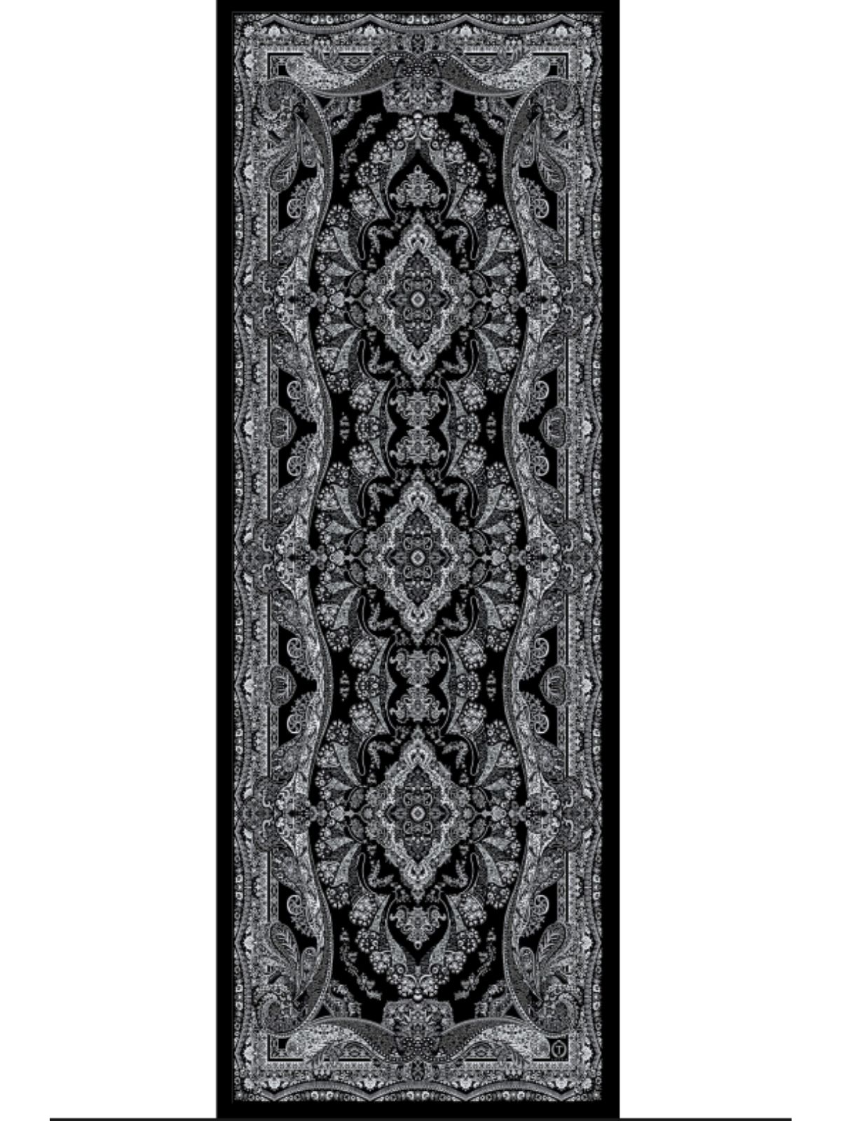 Ravza Desen Şal 469-019 - V-8 - Vanilya Siyah - Görsel 5