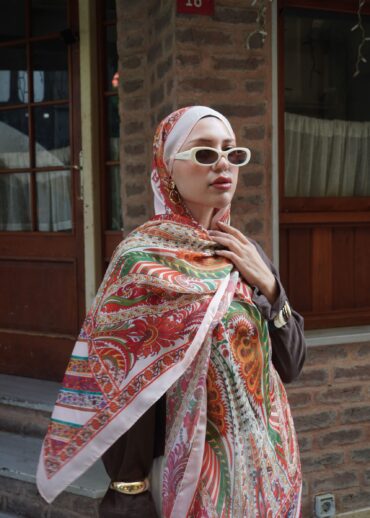 New Zuhur Şal Serisi- 469-002- V-9 - Kiremit