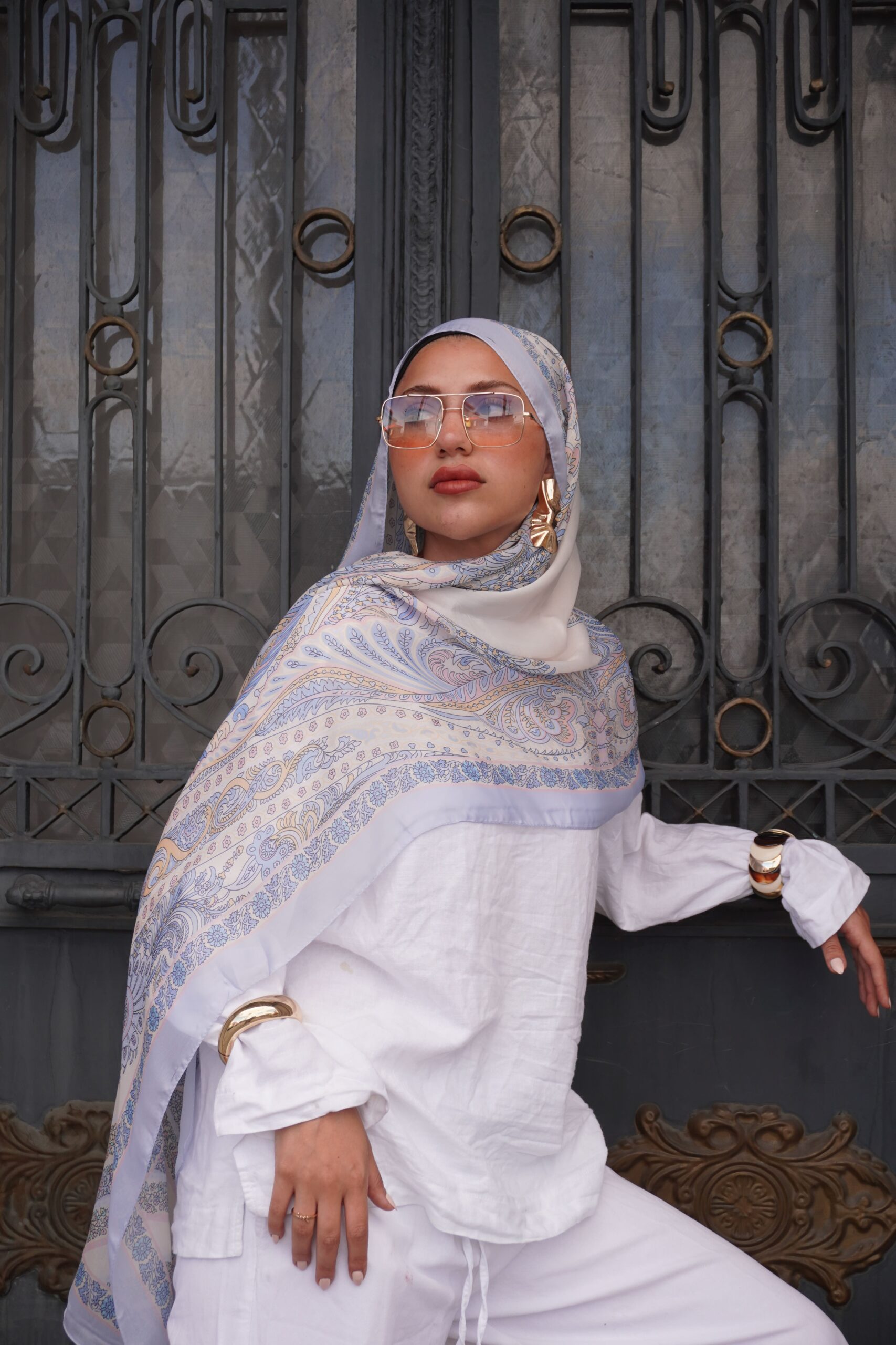 New Zuhur Şal Serisi- 469-002- V-4 - Gök Mavi - Görsel 2