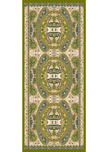 Fıstık Çini Desen Pamuk İpek Şal