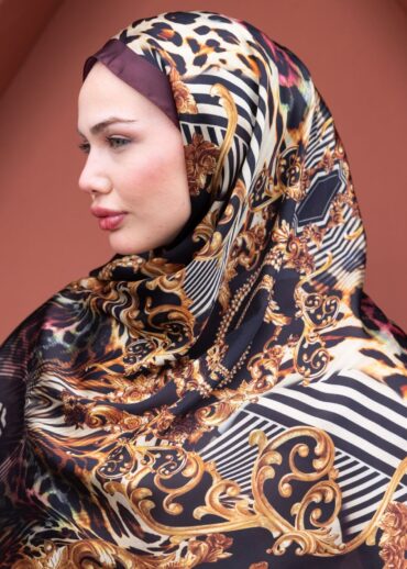 Saman Yolu Jaguar Vual İpek Şal