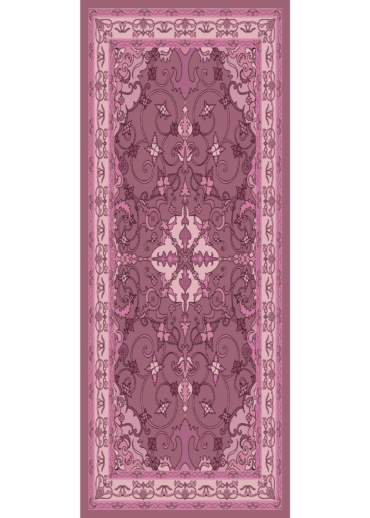 Gül Kurusu İberya Işığı Desen Pamuk İpek Şal