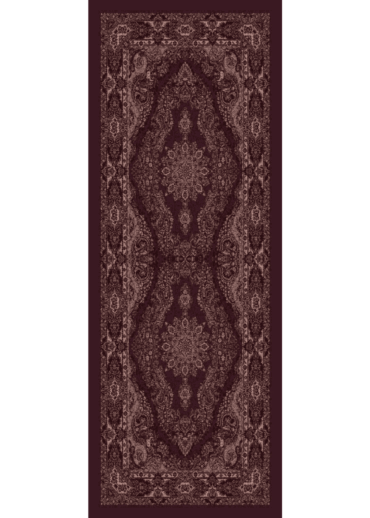 Vişne Mercan Desen Pamuk İpek Şal