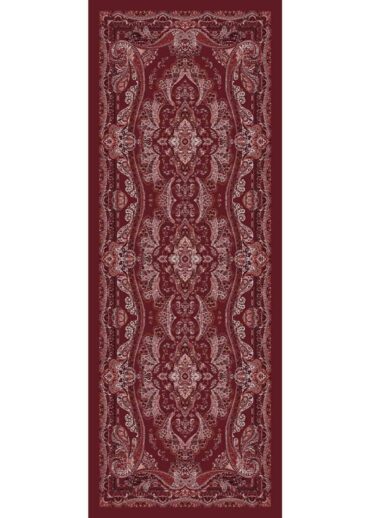 Vişne Sedef Desenli Yün İpek Şal