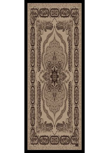 Safran Ruku Desenli Pamuk İpek Şal