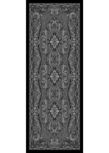 Siyah Sedef Desenli Yün İpek Şal