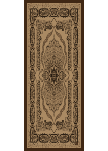 Camel Ruku Desenli Pamuk İpek Şal