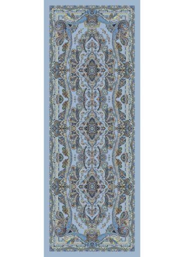 Buz Sedef Desenli Yün İpek Şal