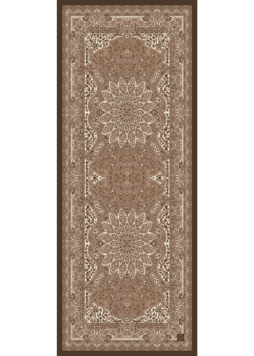 Dut Zambak Desenli Yün İpek Şal