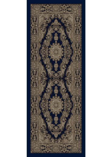 Gece Mavisi Mercan Desen Pamuk İpek Şal