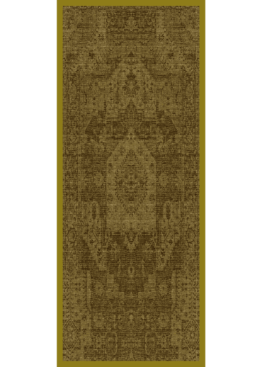 Yağ Yeşili Eyyübi Desenli Pamuk İpek Şal