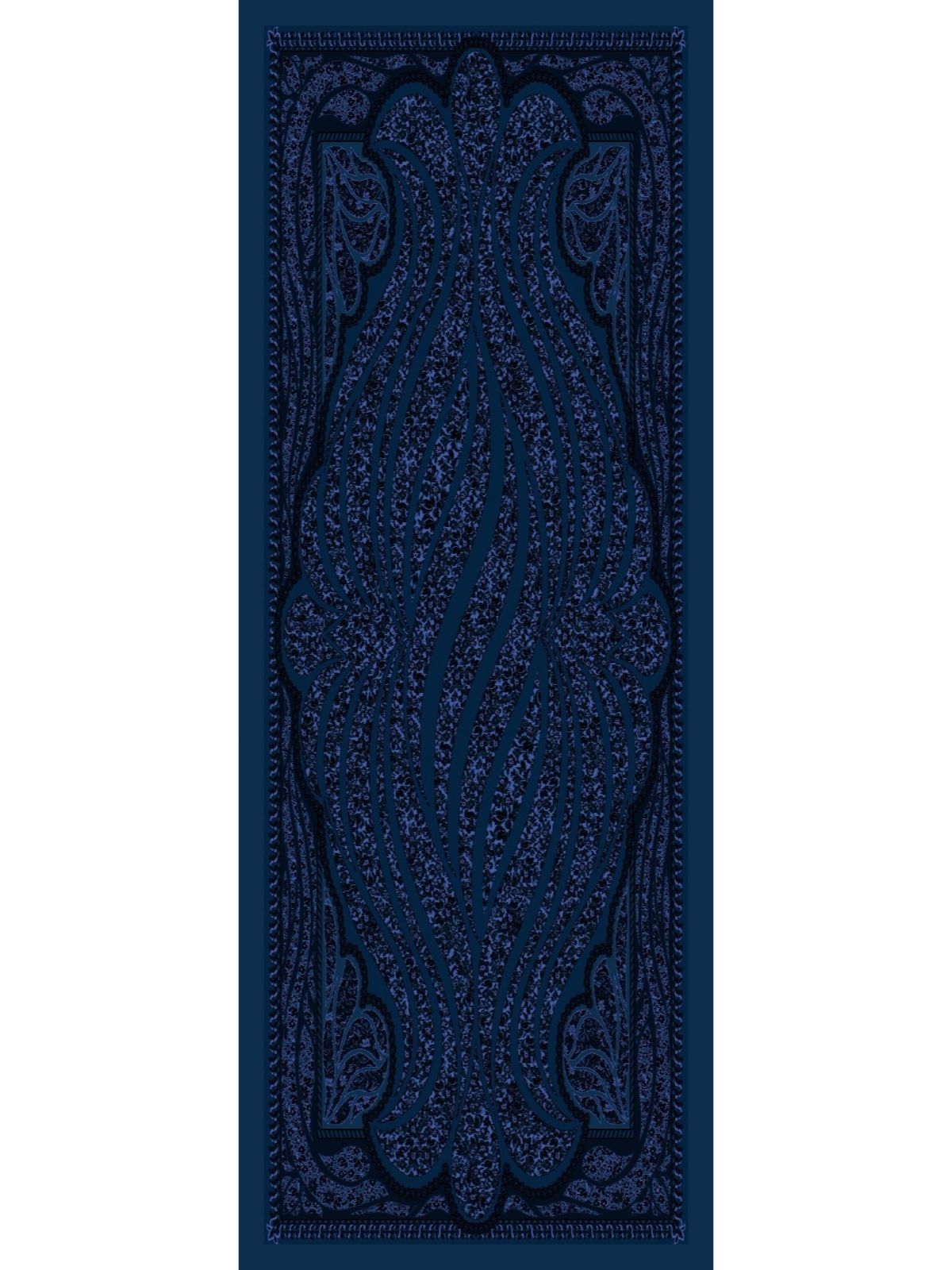 Melikenin Seçimi Lacivert Lâl Yün İpek Şal - Görsel 2