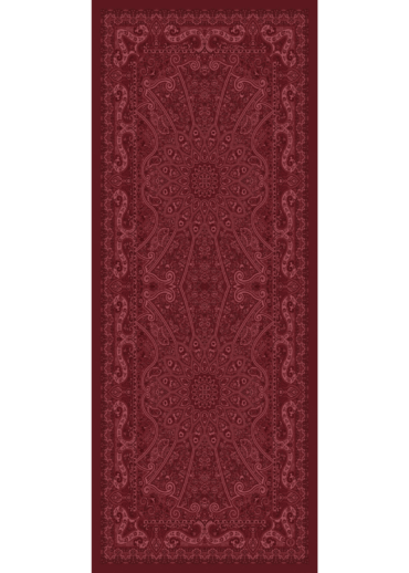 Açık Bordo Zambak Desenli Yün İpek Şal