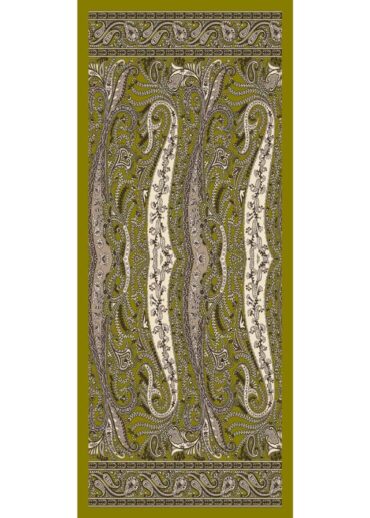 Fıstık Dalga Desen Pamuk İpek Şal