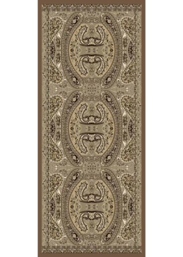 Camel Çini Desen Pamuk İpek Şal