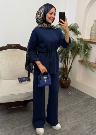 Oysho Bağlamalı İkili Takım TK100240 -Lacivert