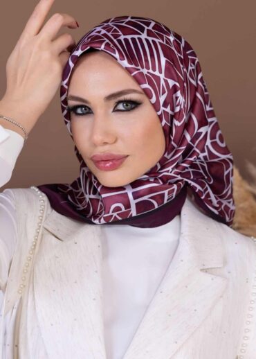 Erik Çürüğü Geometrik Desen Vual Eşarp