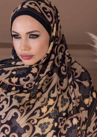 Gece Siyahı İberya Pamuk Şal