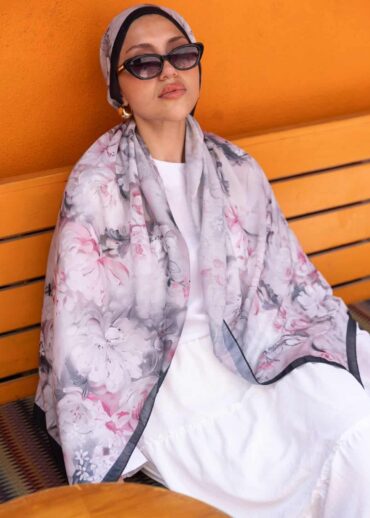 Pudra Sole Silken Desen Şal
