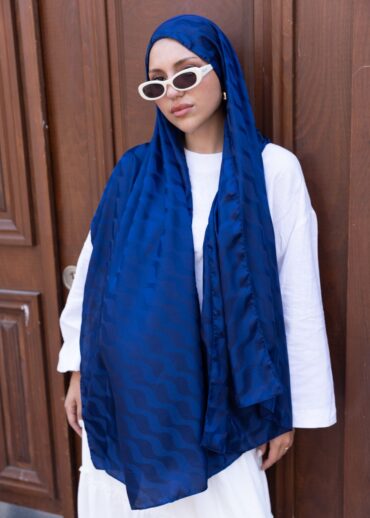 Su Yolu Pamuk Jakar Şal - İndigo