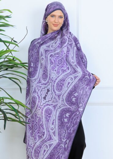 Mirşah Desen Şal  469-021 - V-13 -  Leylak