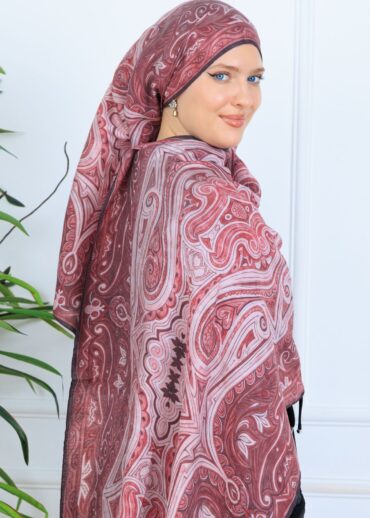 Mirşah Desen Şal  469-021 - V-3 - Vişne Çürüğü