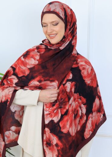 Zemheri Desen Şal  469-023 - V-15 -  Bordo