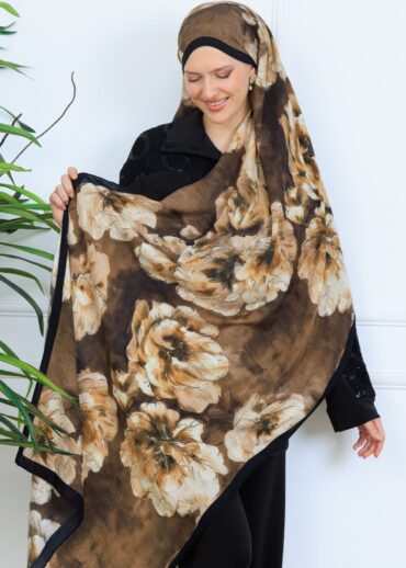 Zemheri Desen Şal  469-023 - V-13 -  Kahve