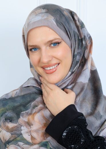 Zemheri Desen Şal  469-023 - V-4 -  Dumanlı Gri