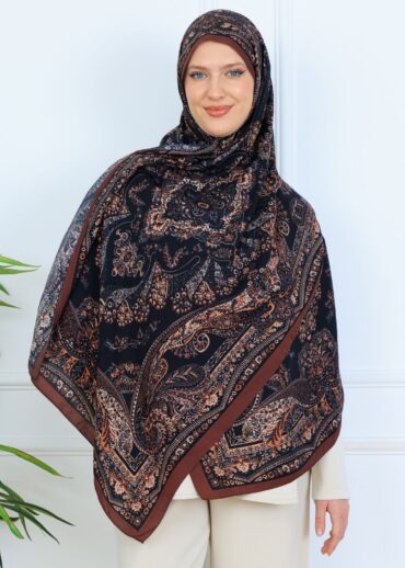 Ravza Desen Şal  469-019 - V-2 - Karamel