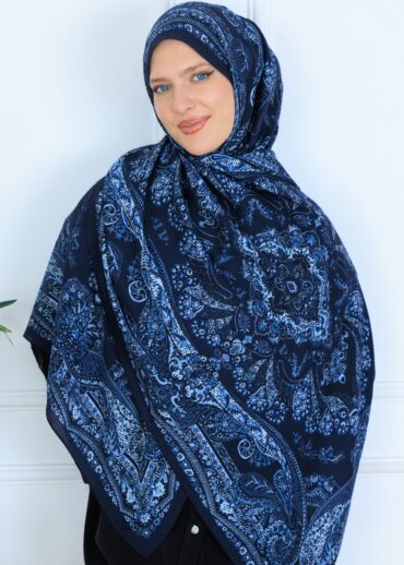 Ravza Desen Şal  469-019 - V-3 - Okyanus Mavi