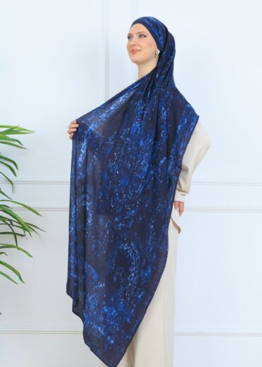 Derin Yansıma Desen Şal  469-017 - V-6 -  Derin mavi