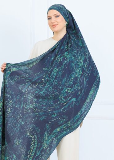 Derin Yansıma Desen Şal 469-017 - V-4 - Derin Yeşil
