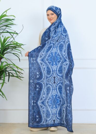 Mirşah Desen Şal  469-021 - V-1 - Okyanus Mavi