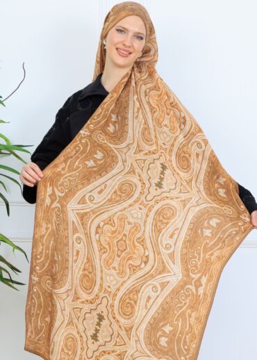Mirşah Desen Şal  469-021 - V-10 - Karamel