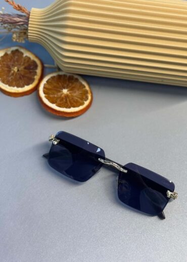 Cartier Santos Rimless Güneş Gözlüğü- Mor degrade